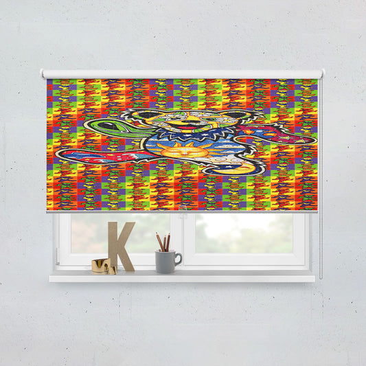 The Grateful Dead Dancing Bear Window Roller Blinds Shades