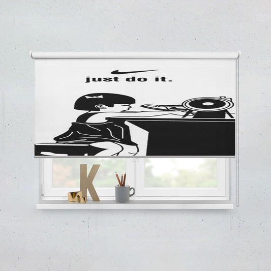 The Little Nike Girl Just Do It Window Roller Blinds Shades