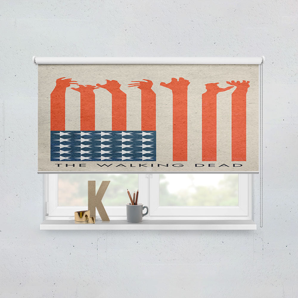The Walking Dead America Flag Window Roller Blinds Shades