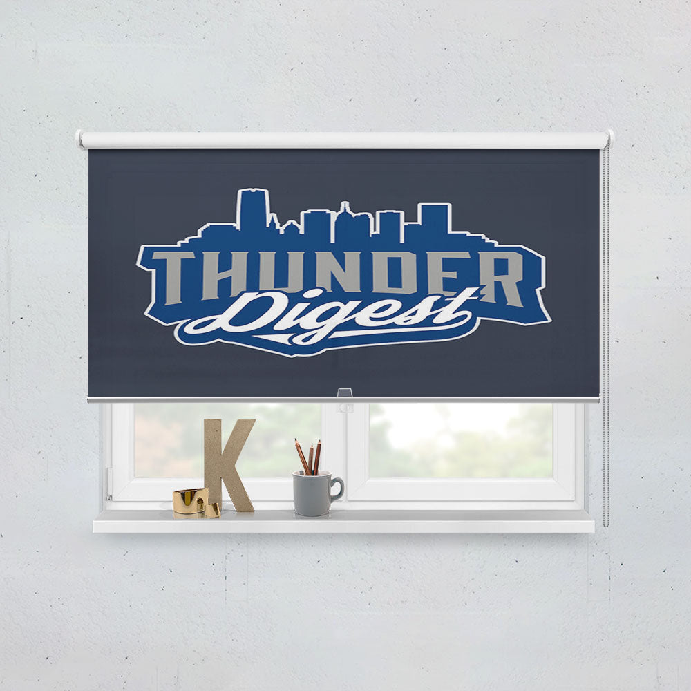 Thunder Digest Oklahoma City Hunder Window Roller Blinds Shades