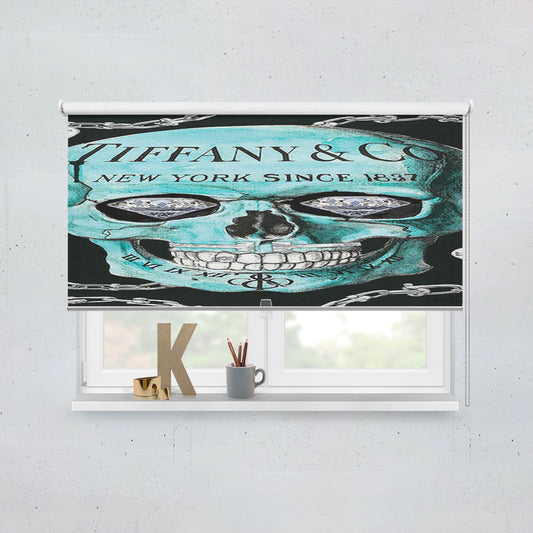Tiffany And Co Skull Di Window Roller Blinds Shades