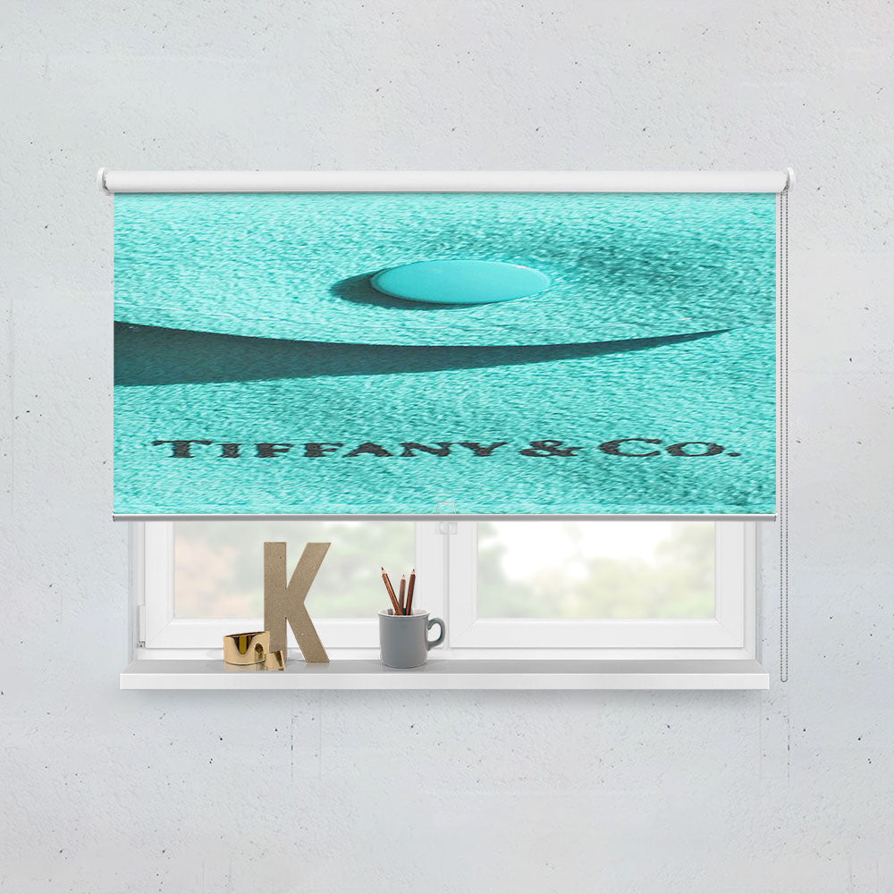 Tiffany And Co Turquoise Luxury Suede Envelope Snap Jewelry Pouch Bag Window Roller Blinds Shades