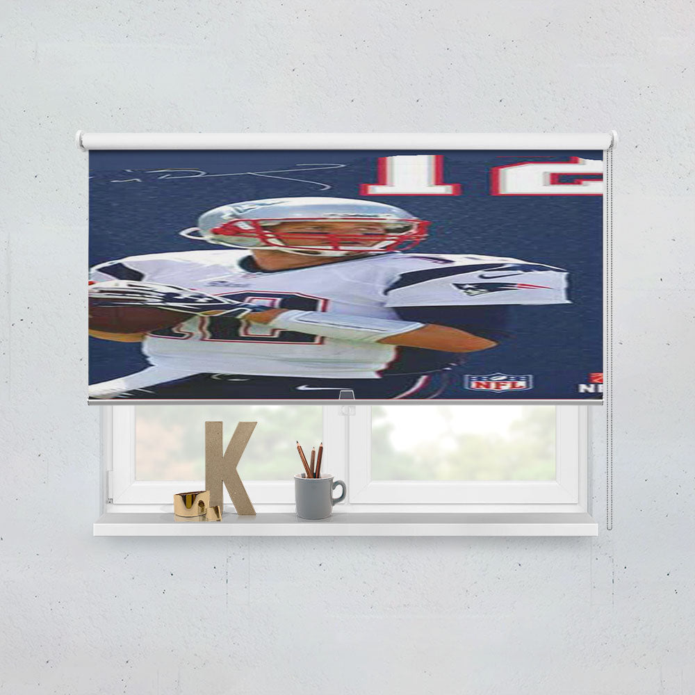 Tom Brady Jersey Bkg Autograph Window Roller Blinds Shades