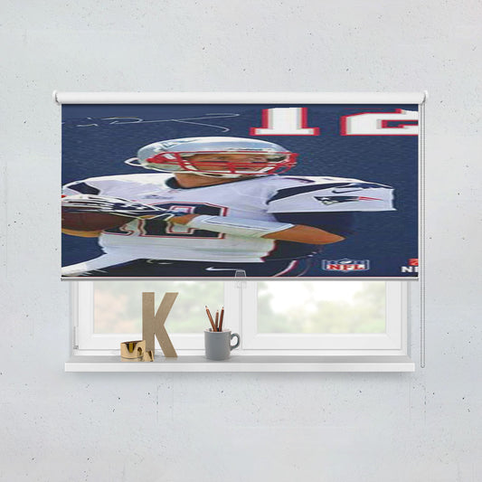 Tom Brady Jersey Bkg Autograph Window Roller Blinds Shades