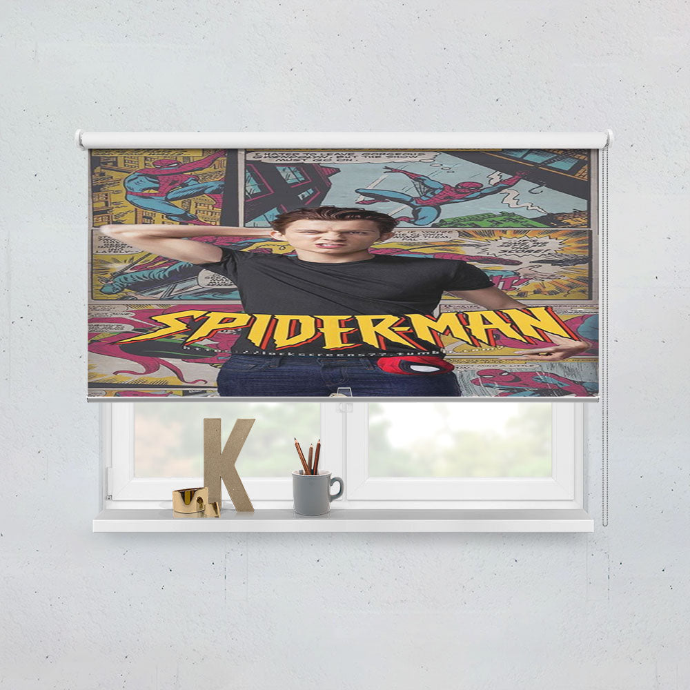 Tom Holland Comic Spider Man Window Roller Blinds Shades