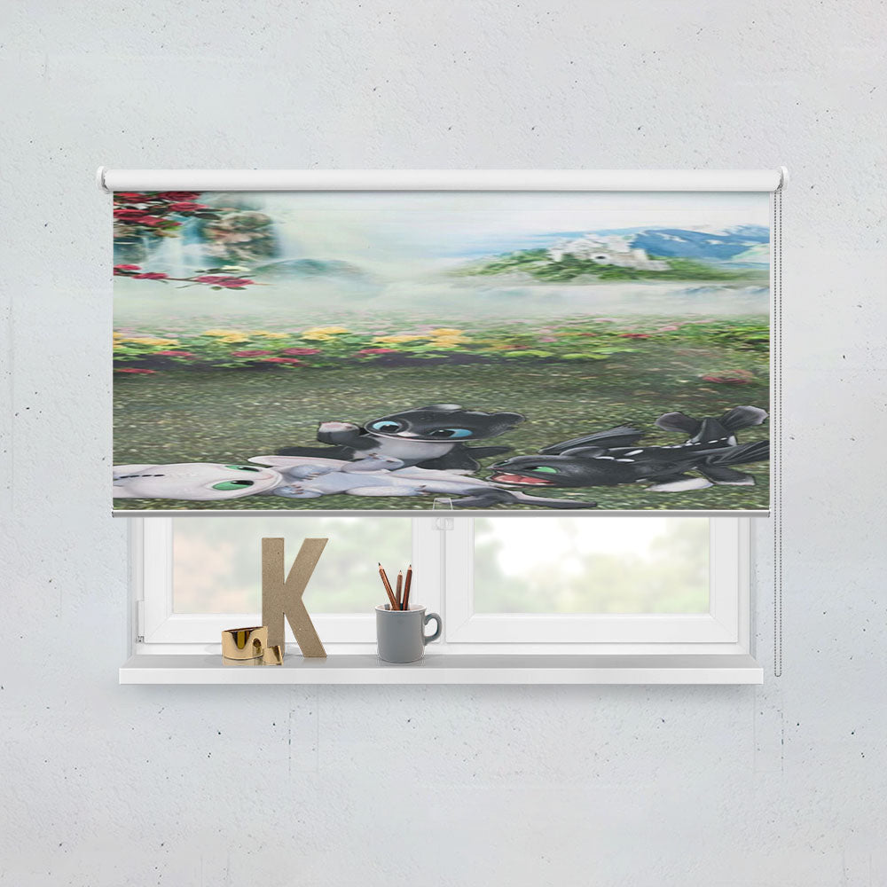 Toothless Babies In The Garden Window Roller Blinds Shades