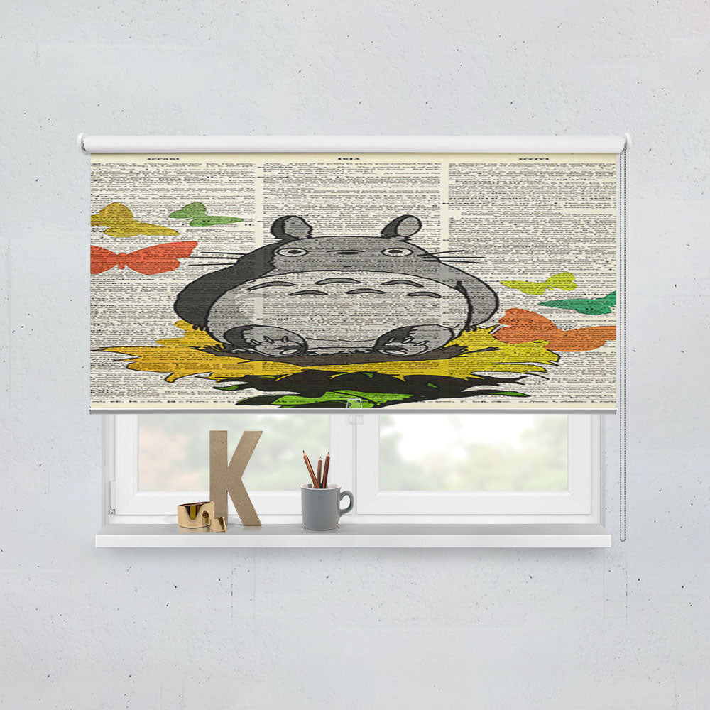 Totoro In The Garden Collage Studio Ghibli Window Roller Blinds Shades