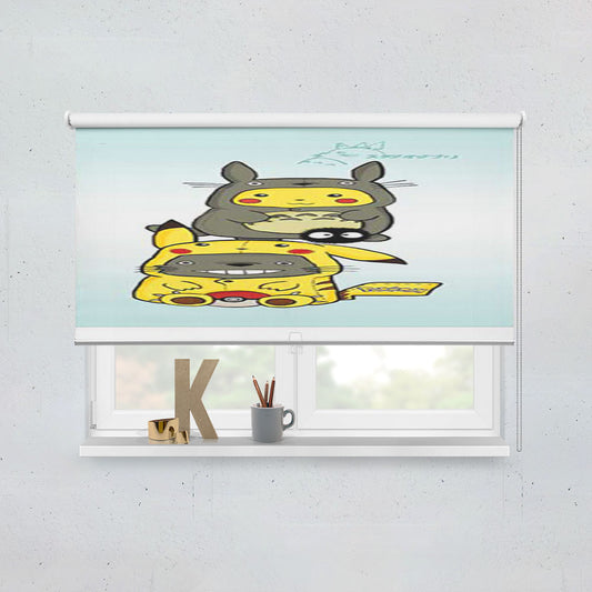 Totoro Pikachu Window Roller Blinds Shades