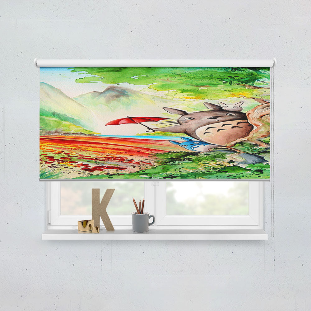 Totoro Studio Ghibli Water Paint Window Roller Blinds Shades