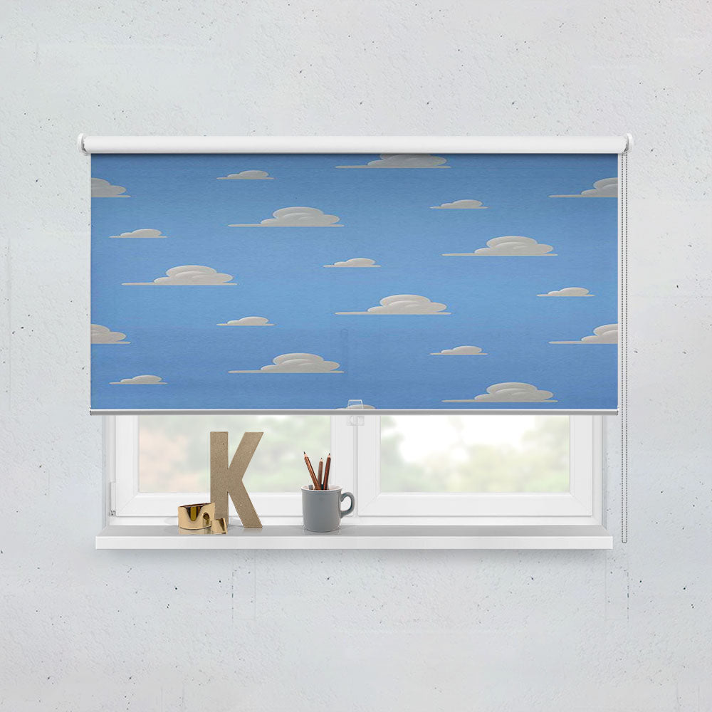 Toy Story Sky Blue Clouds Pattern Window Roller Blinds Shades