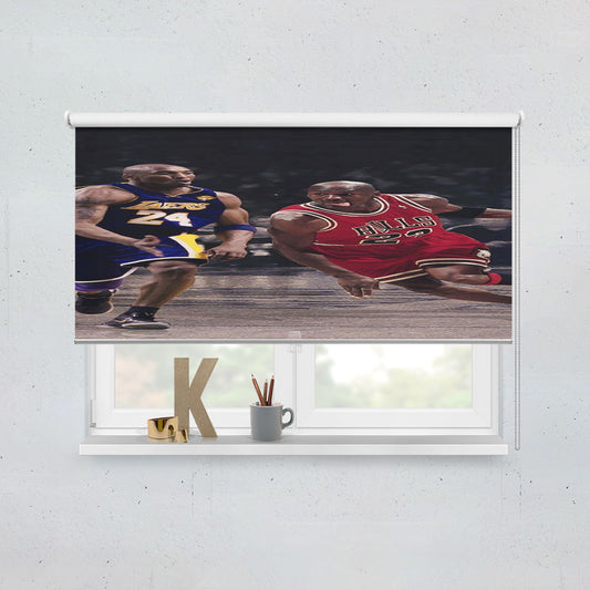 Two Legend Jordan Vs Kobe Nba Window Roller Blinds Shades