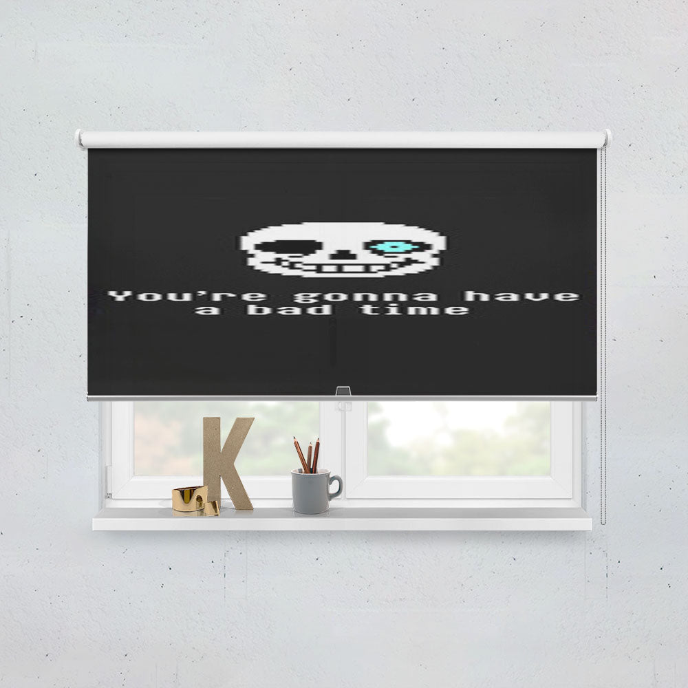 Undertale Sans Bad Time Quotes Window Roller Blinds Shades