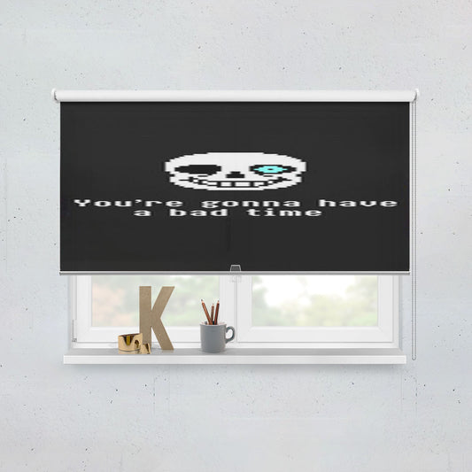 Undertale Sans Bad Time Quotes Window Roller Blinds Shades
