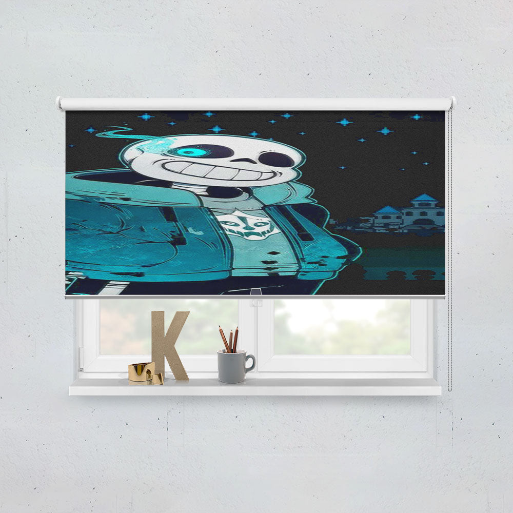 Undertale Sans Skeleton Night Wallpapers Window Roller Blinds Shades