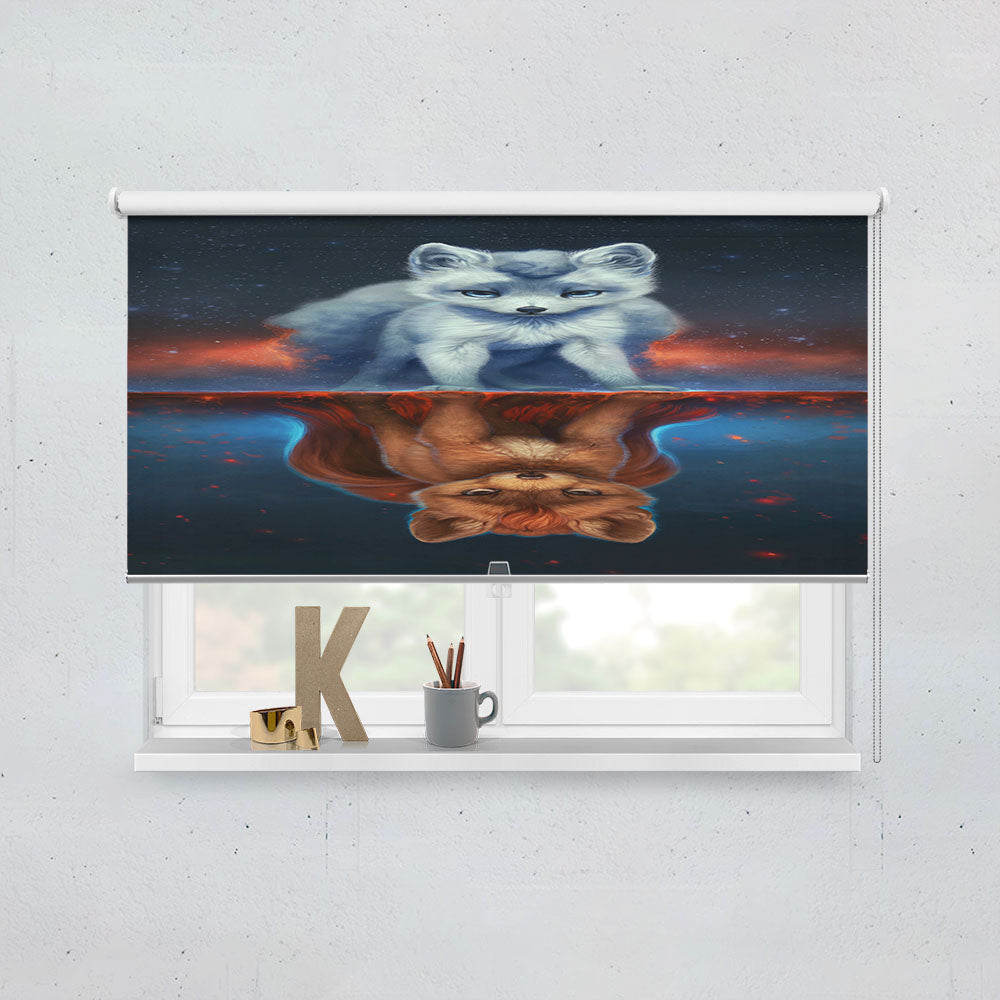 Upside Down Mirror Vulpix Pokemon Window Roller Blinds Shades
