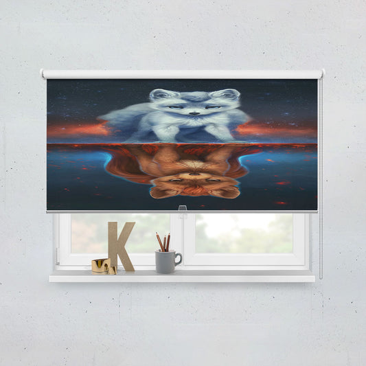 Upside Down Mirror Vulpix Pokemon Window Roller Blinds Shades