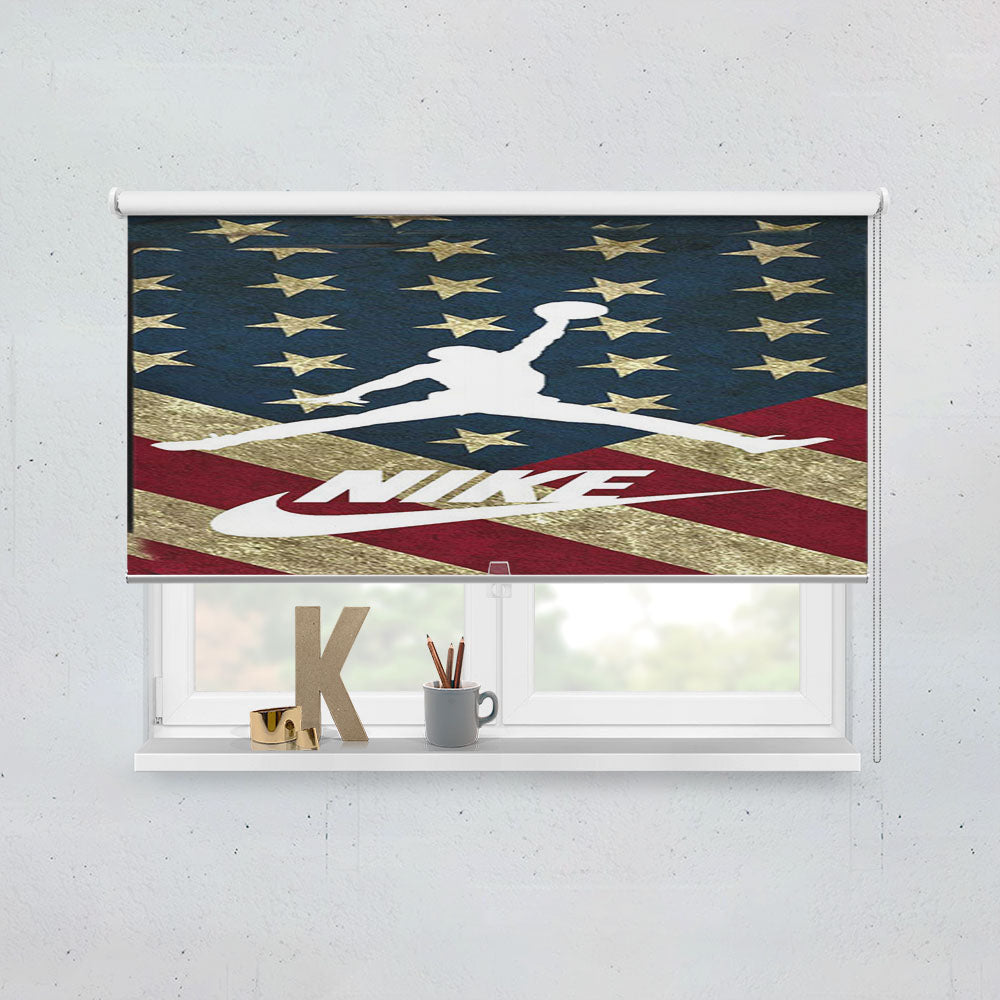 Us Flag Nike Jordan Window Roller Blinds Shades
