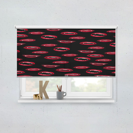 Vampire Lips Pattern Halloween Style Window Roller Blinds Shades