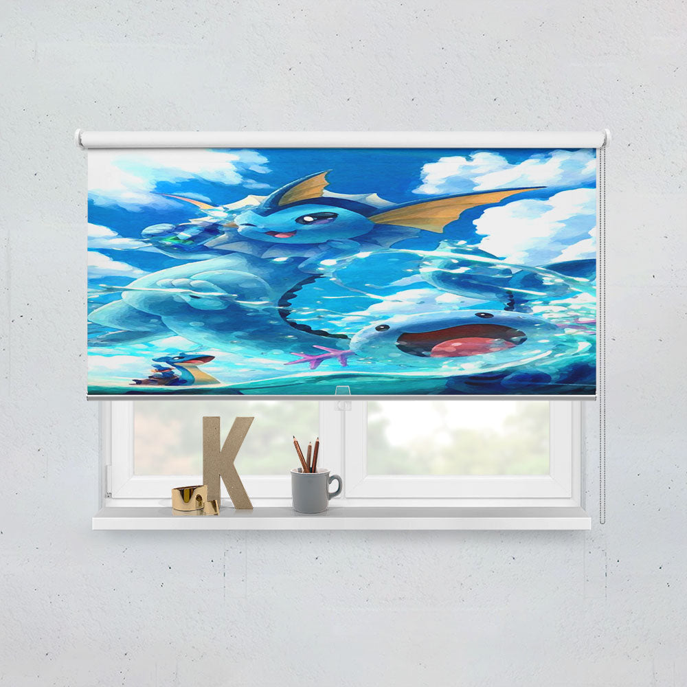 Vaporeon And Friends Pokemon Water Window Roller Blinds Shades