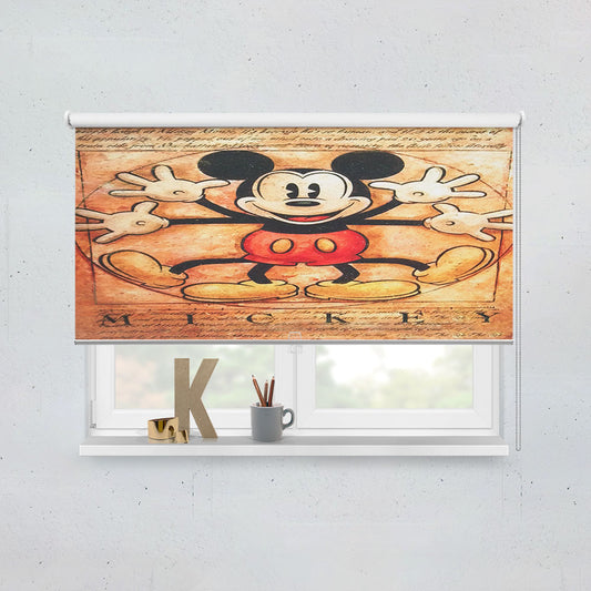 Vitruvian Mickey Mouse Window Roller Blinds Shades