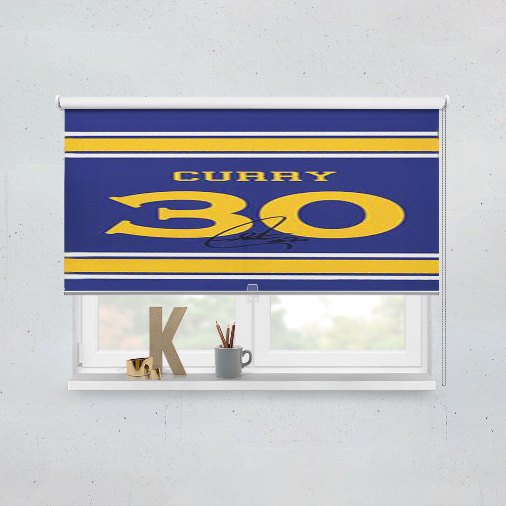 Warriors Stephen Curry Jersey Window Roller Blinds Shades