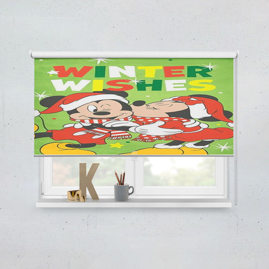 Winter Wishes Mickey And Minnie Window Roller Blinds Shades