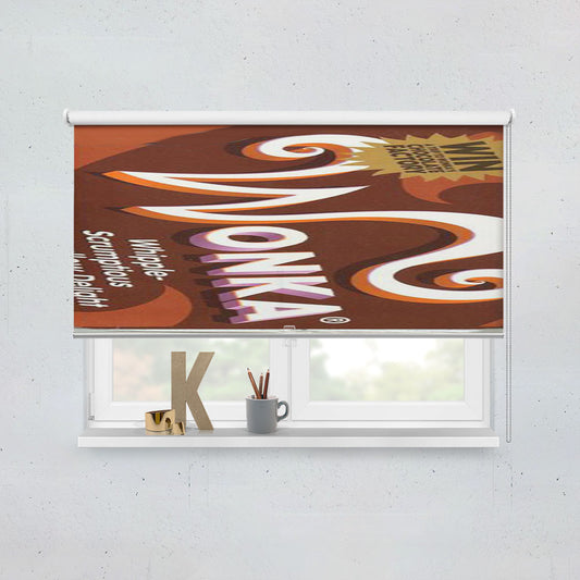 Wonka Chocolate Bar Quirky Sweet Window Roller Blinds Shades