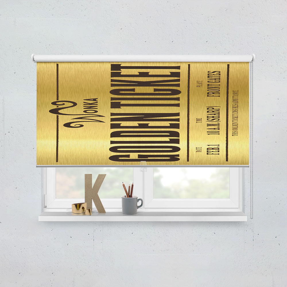 Wonka Golden Ticket Window Roller Blinds Shades