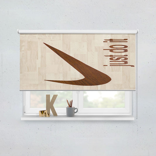 Wooden Nike Just Do It Window Roller Blinds Shades