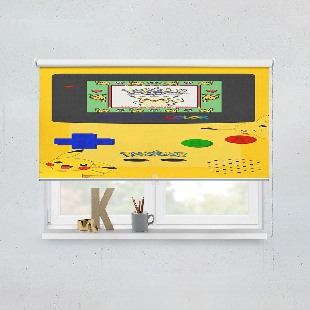 Yellow Gameboy Pokemon Console Window Roller Blinds Shades