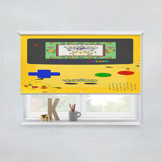 Yellow Gameboy Pokemon Console Window Roller Blinds Shades