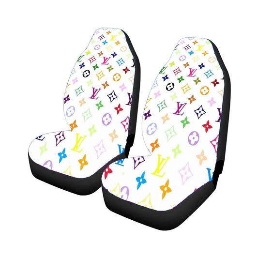 Car Seat Cover Louis Vuitton Rainbow Pattern Universal Fit