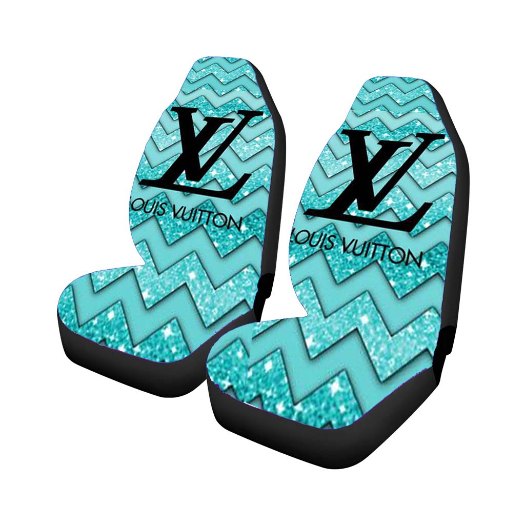 Louis Vuitton Sky Blue Chevron Car Seat Covers