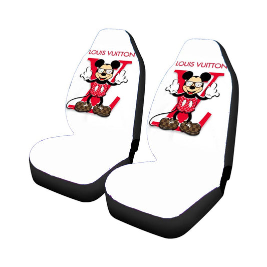 Car Seat Cover Mickey Louis Vuitton White Universal Fit