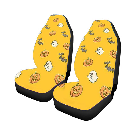 Car Seat Cover Yellow Halloween Pattern Universal Fit
