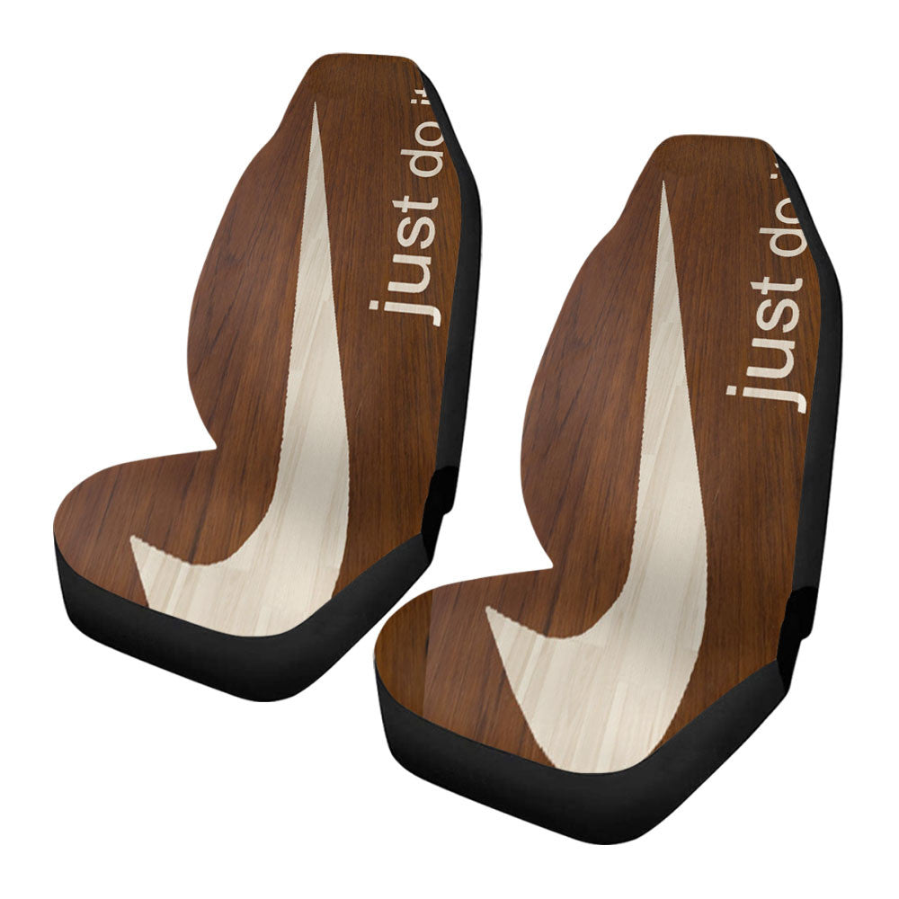 Just Do It Cream Wood Car Seat Covers