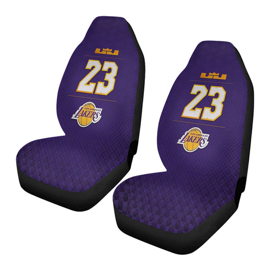 Lakers 23 Los Angeles Texture Car Seat Covers