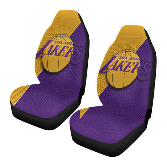 Lakers Team Yellow Purple Car Seat Covers