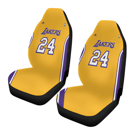 Lakers Twenty Four Team Yellow Purple Car Seat Covers
