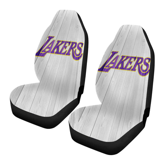 Los Angeles Lakers Nba Logo White Wood Wallpaper 3 Car Seat Covers