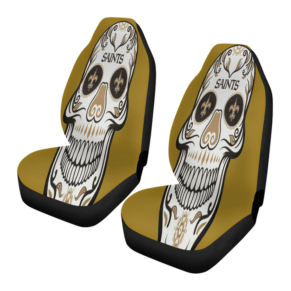 New Orleans Saints Skull Car Seat Covers