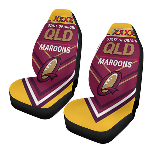 State Of Origin Maroons Yellow Car Seat Covers