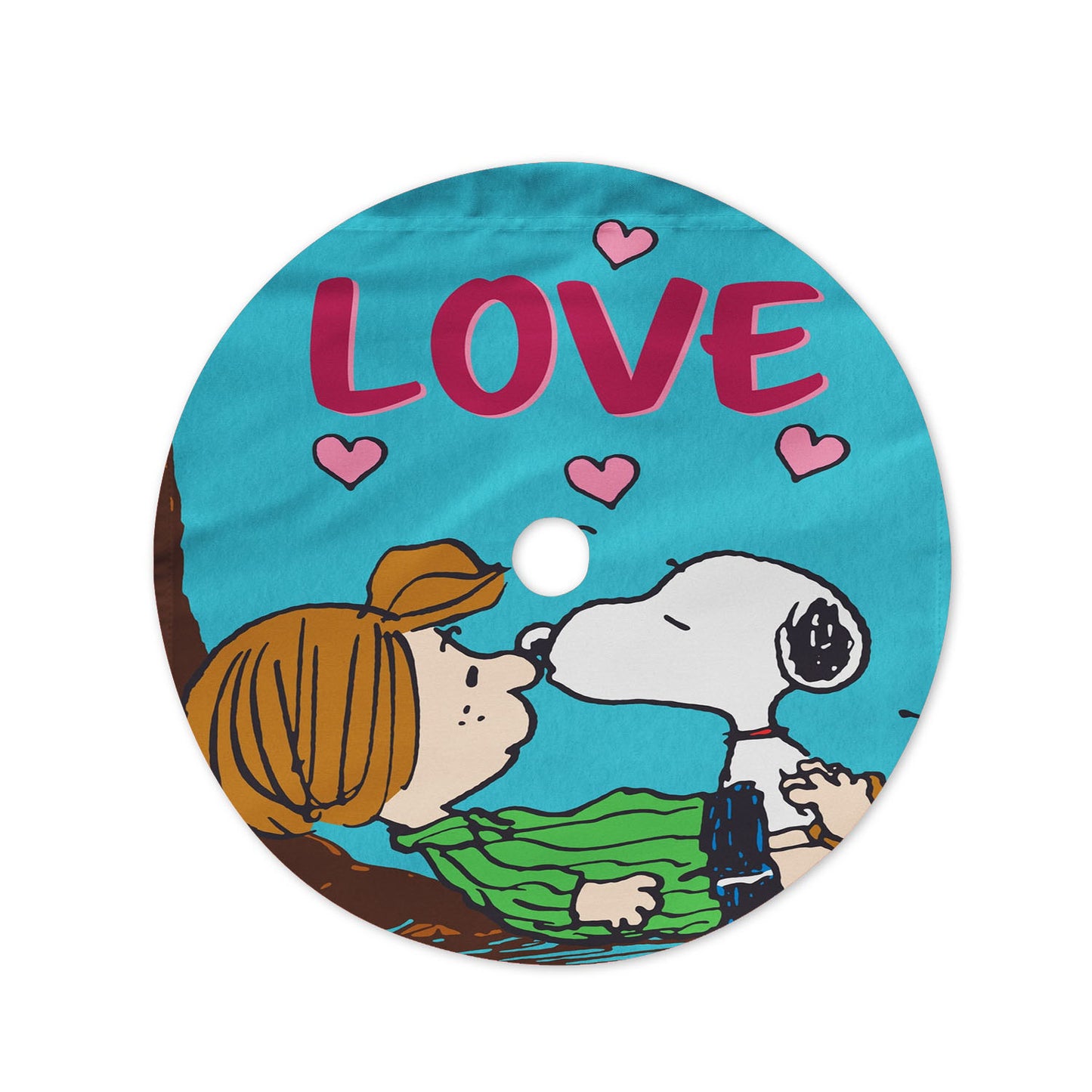 Peanuts Funny Snoopy Valentine'S Day Christmas Tree Skirt 36 X 36 Inch