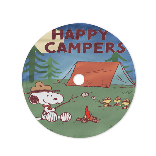 Peanuts Happy Camper S'Mores Christmas Tree Skirt 36 X 36 Inch