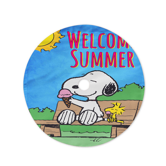 Peanuts Welcome Summer Snoopy & Woodstock Christmas Tree Skirt 36 X 36 Inch