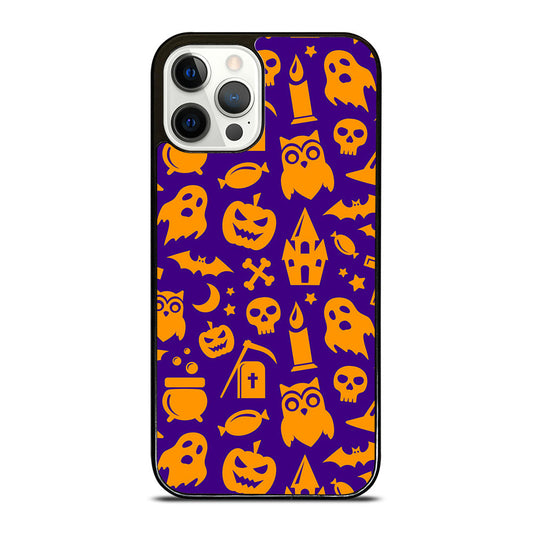 Happy Halloween Purple Pattern iPhone 16 Pro Max Case