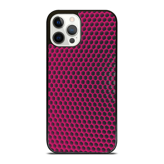 Hexagonal Black Purple Pattern iPhone 16 Pro Max Case