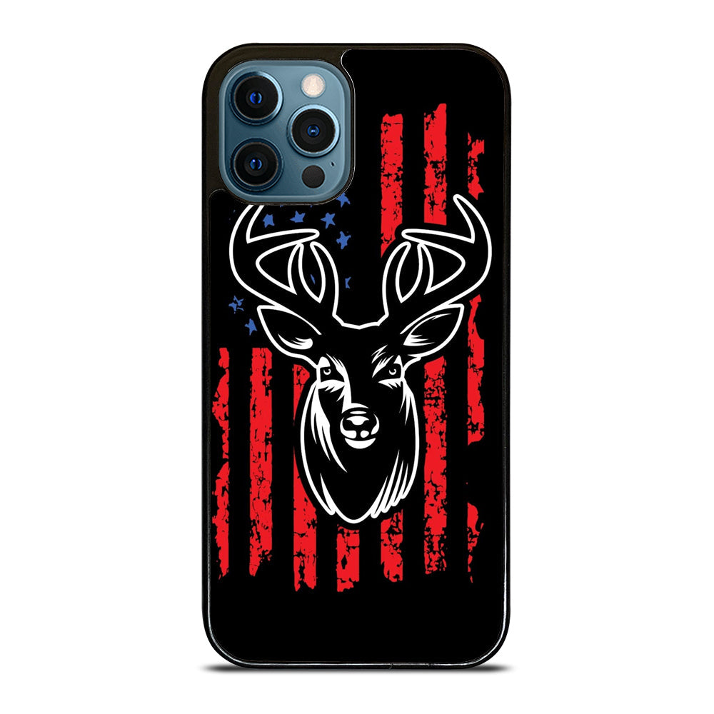 Hunting Deer Usa Flag iPhone 15 | 16 Pro Max Case