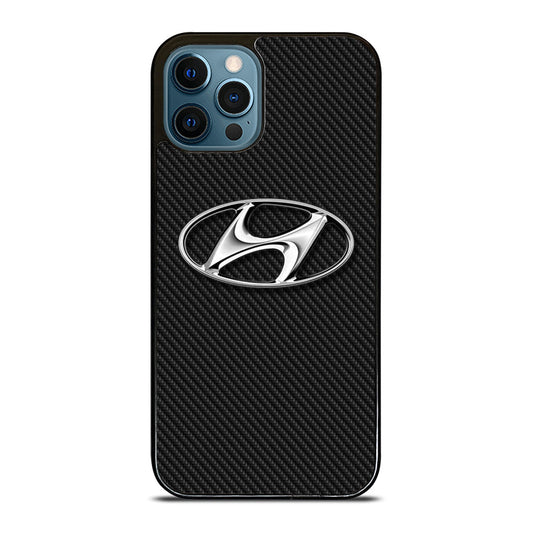 Hyundai Logo Black Carbon iPhone 15 | 16 Pro Max Case