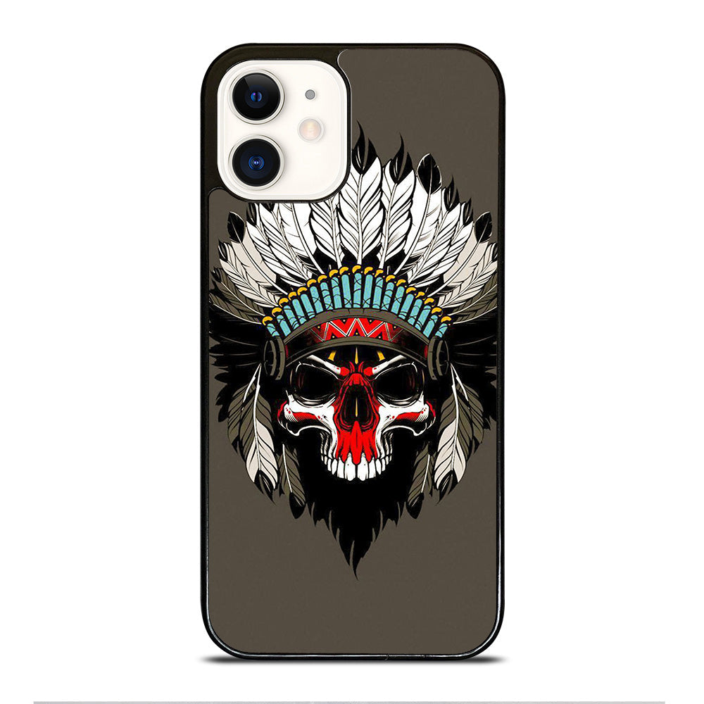Indian Feather Skull Art iPhone 16 Pro Max Case